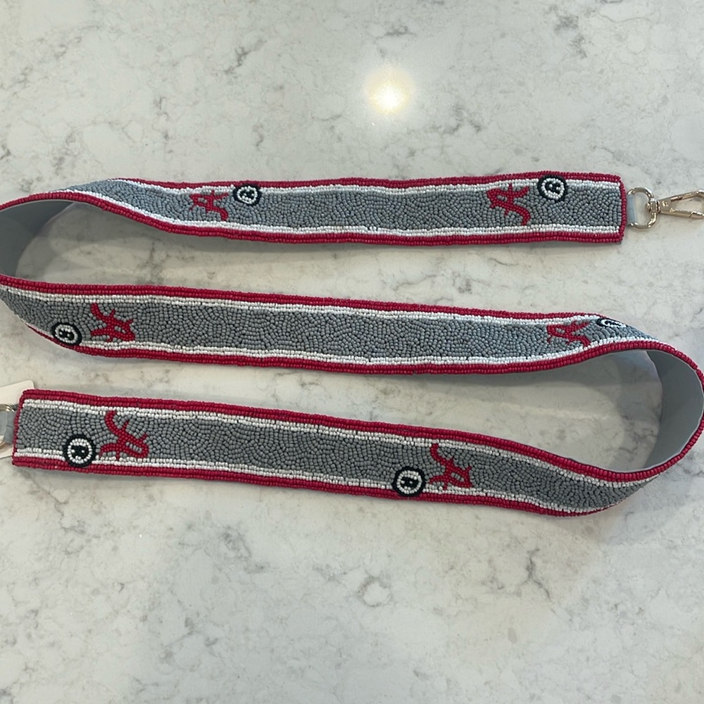 Alabama beaded purse strap